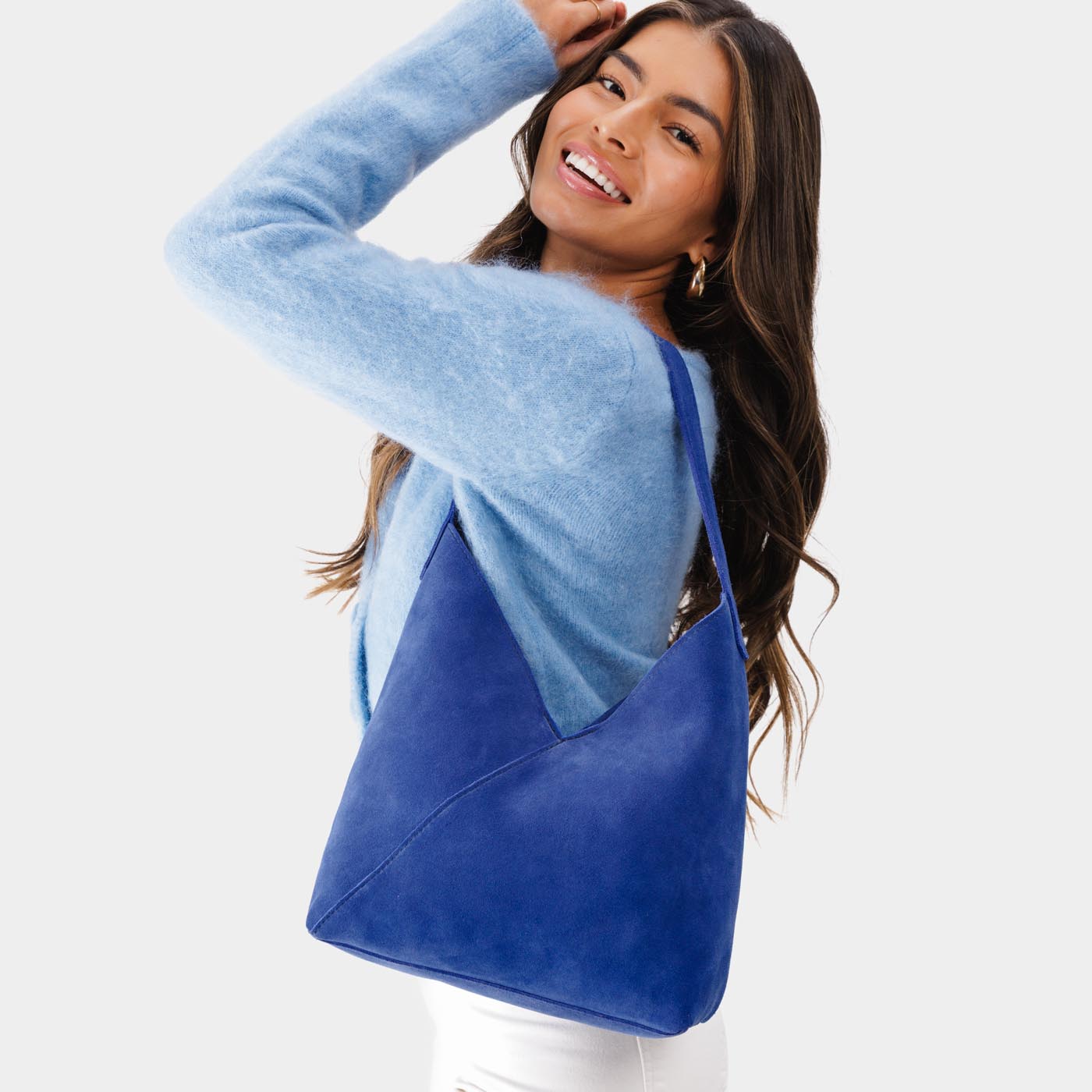 Naomi Leather Shoulder Bag with Adjustable Strap & Magnetic Closure