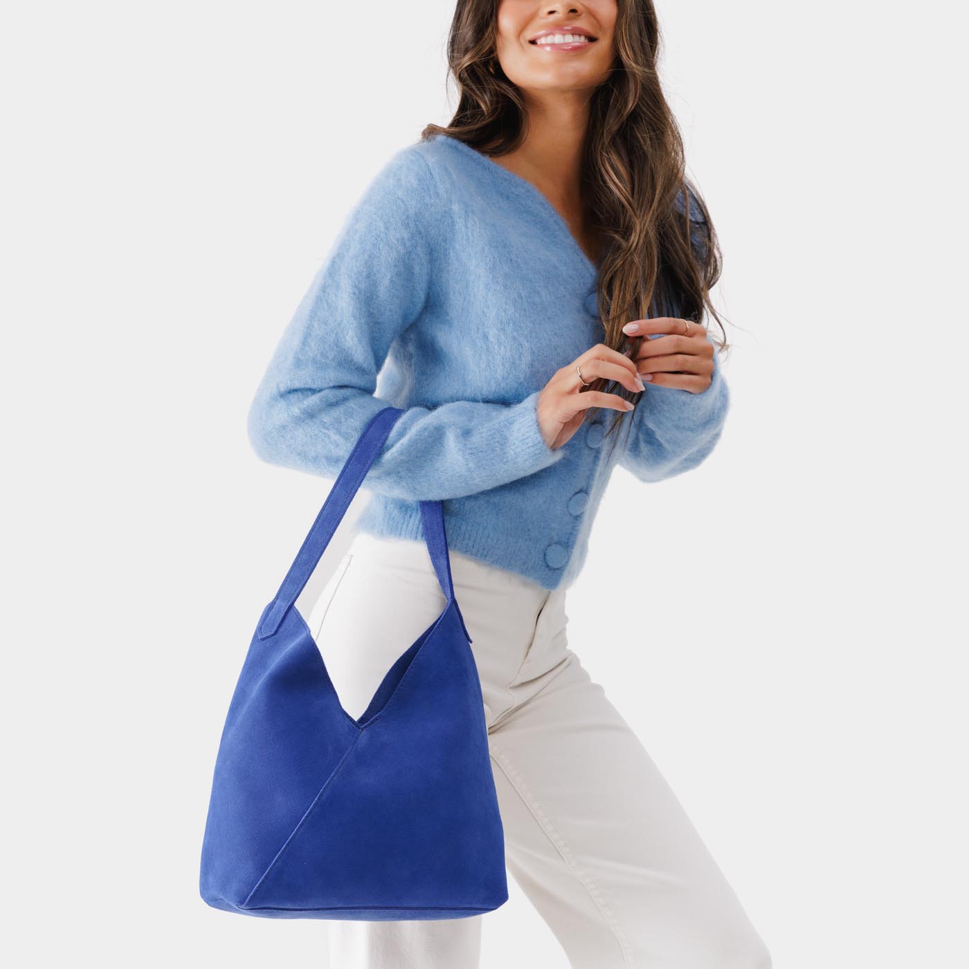 Naomi Leather Shoulder Bag with Adjustable Strap & Magnetic Closure