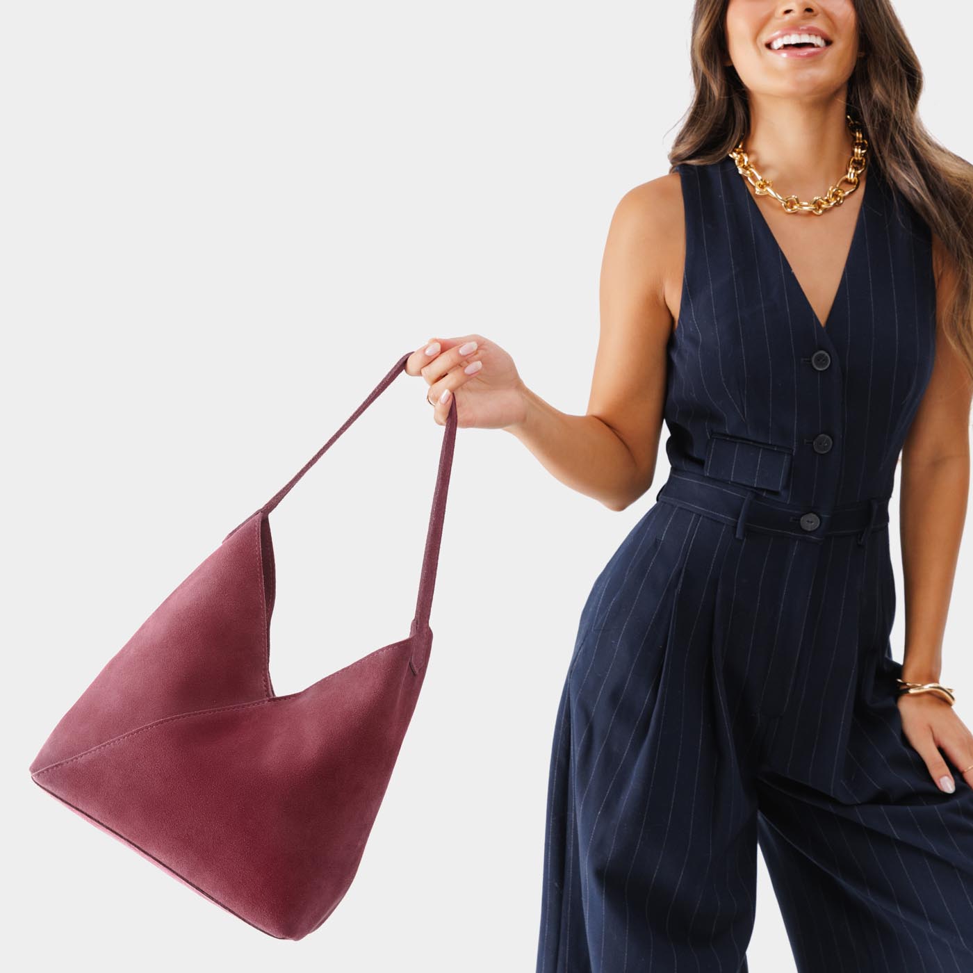 Naomi Leather Shoulder Bag with Adjustable Strap & Magnetic Closure