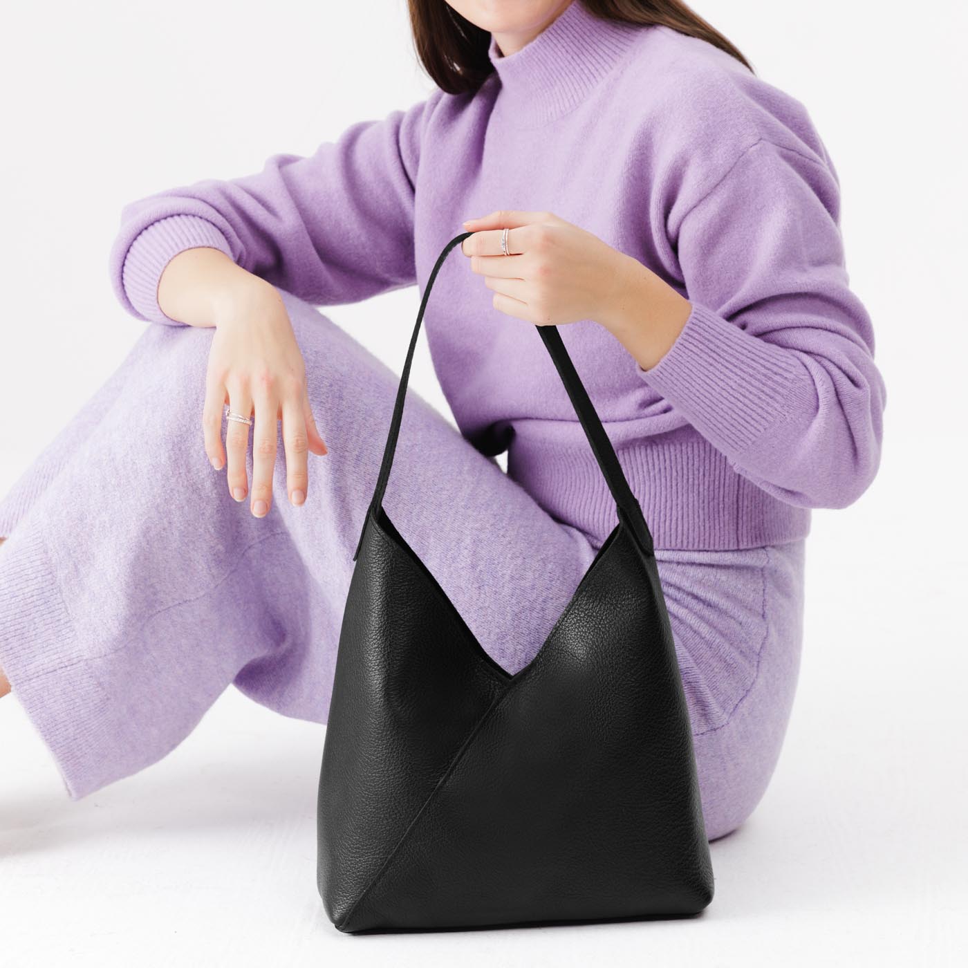 Naomi Leather Shoulder Bag with Adjustable Strap & Magnetic Closure