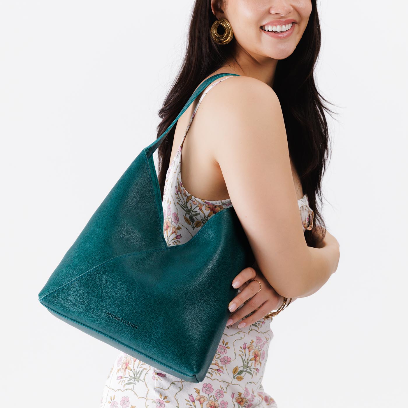 Naomi Leather Shoulder Bag with Adjustable Strap & Magnetic Closure