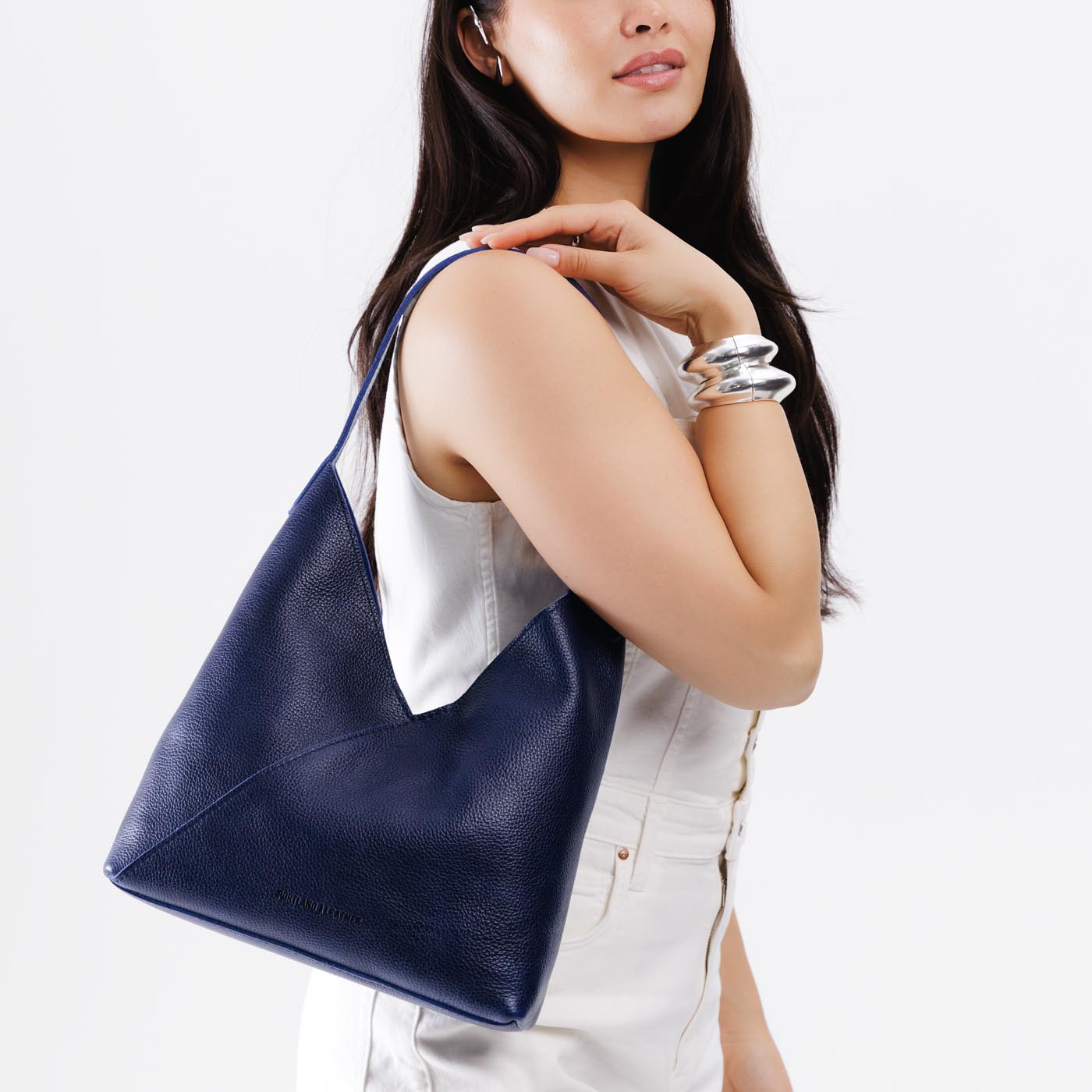 Naomi Leather Shoulder Bag with Adjustable Strap & Magnetic Closure