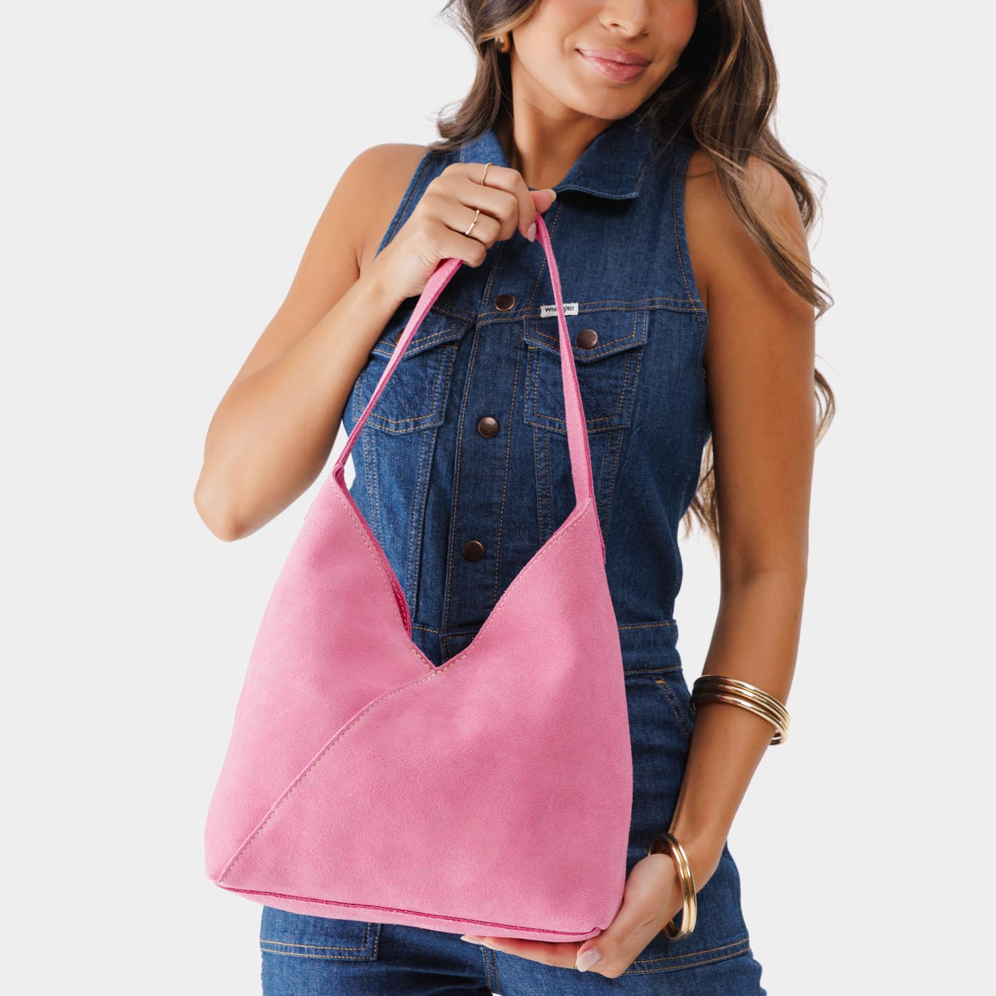 Naomi Leather Shoulder Bag with Adjustable Strap & Magnetic Closure