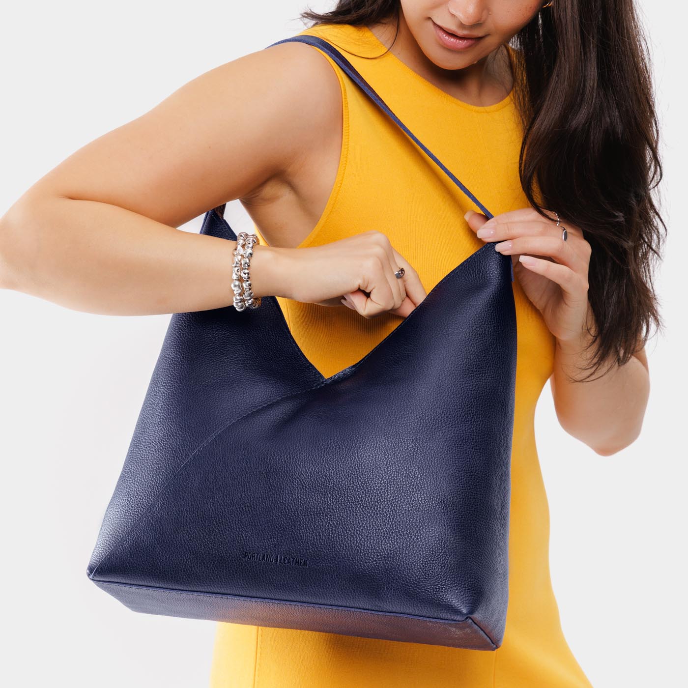 Naomi Leather Shoulder Bag with Adjustable Strap & Magnetic Closure