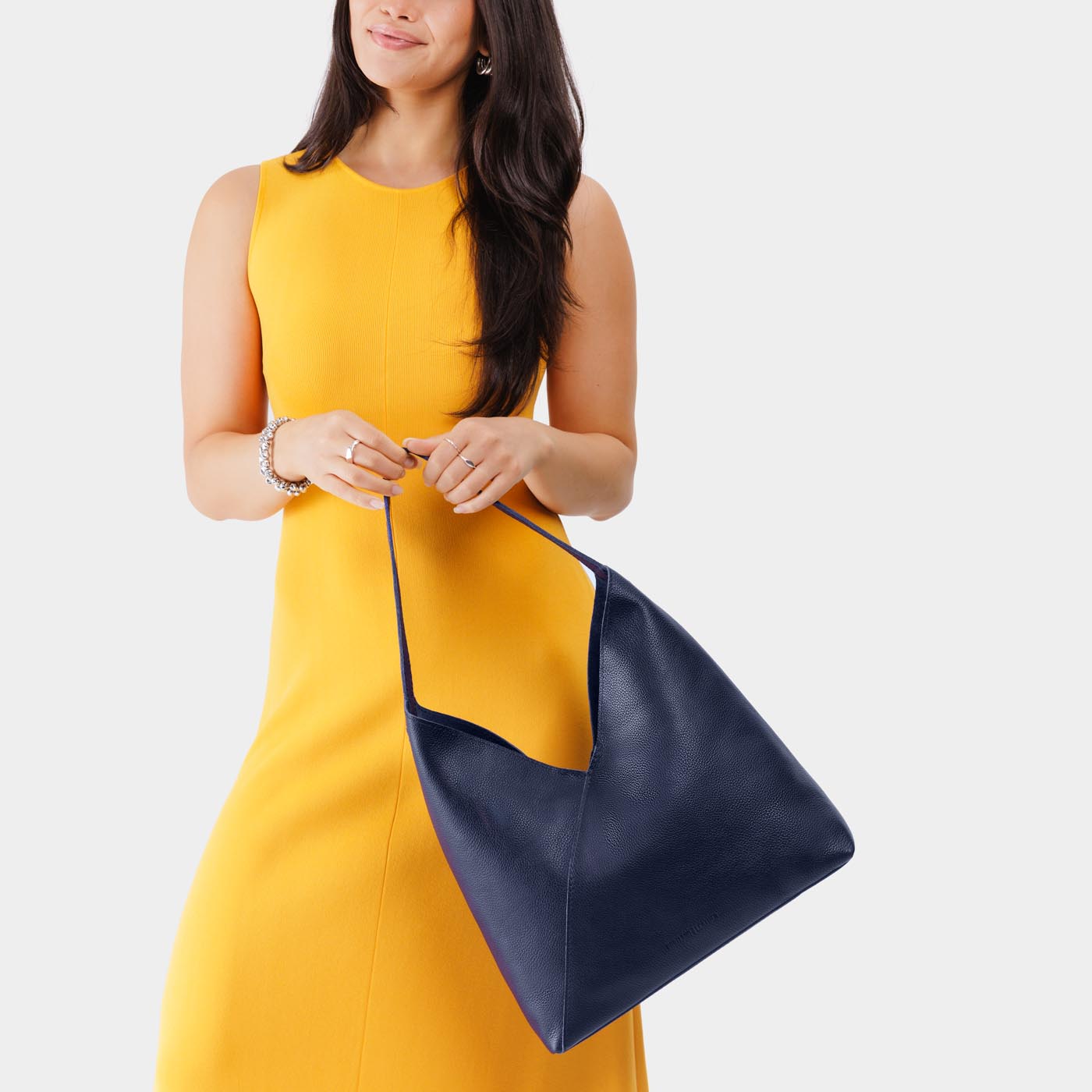 Naomi Leather Shoulder Bag with Adjustable Strap & Magnetic Closure