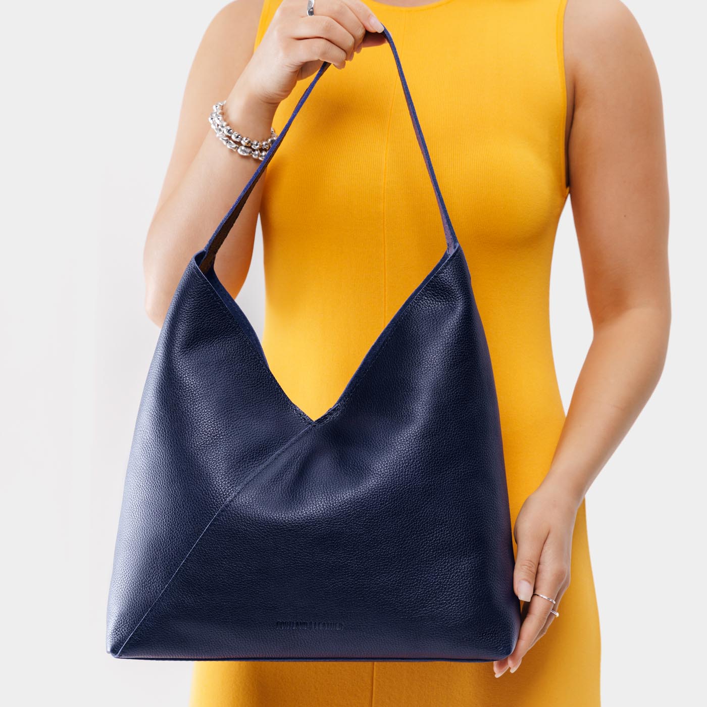 Naomi Leather Shoulder Bag with Adjustable Strap & Magnetic Closure