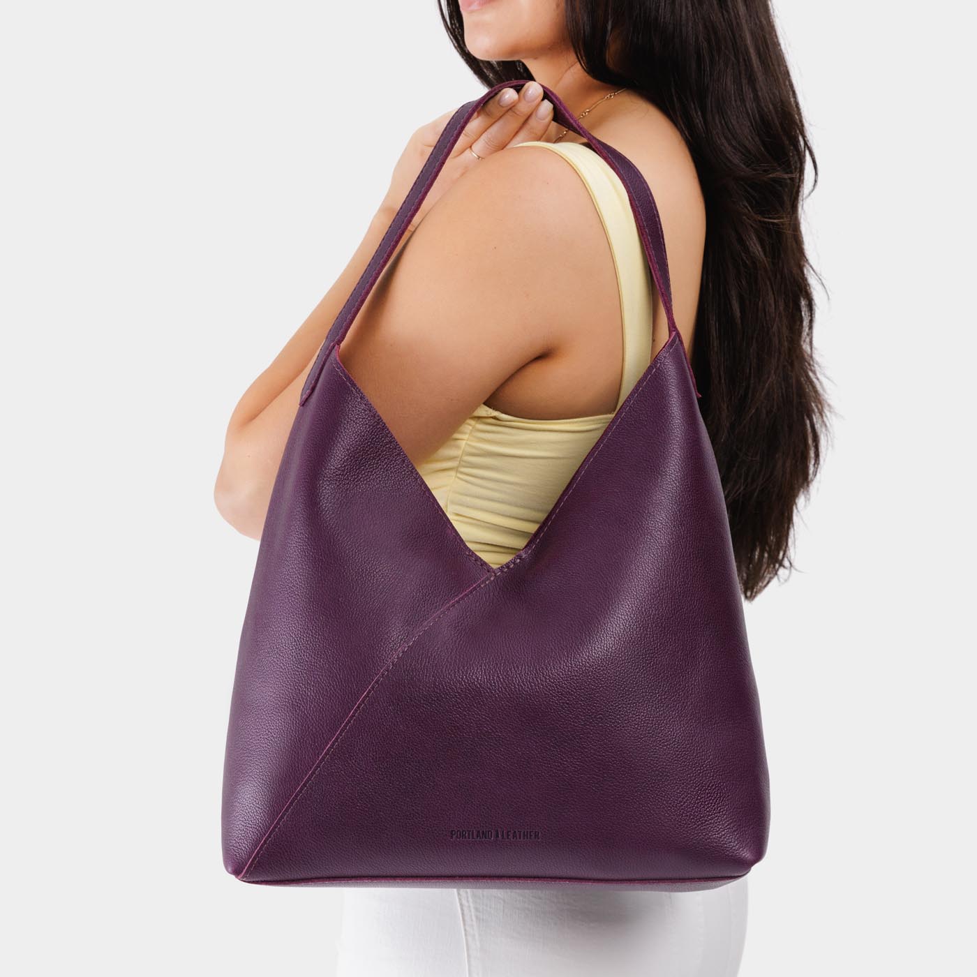 Naomi Leather Shoulder Bag with Adjustable Strap & Magnetic Closure