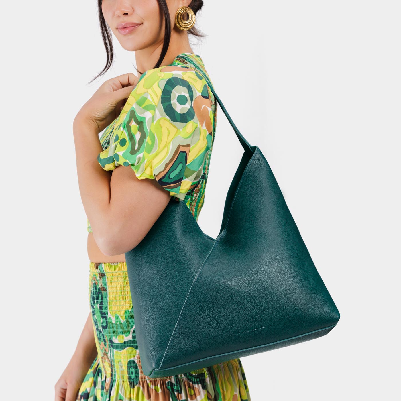 Naomi Leather Shoulder Bag with Adjustable Strap & Magnetic Closure