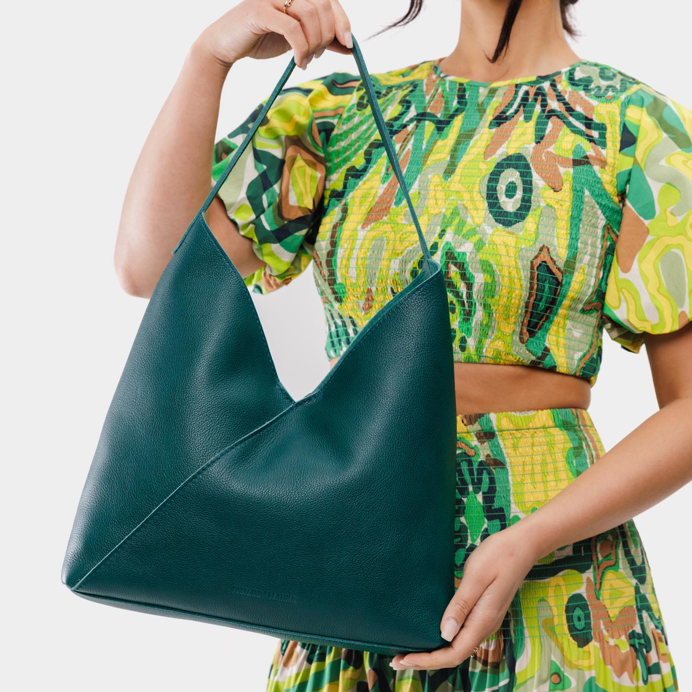 Naomi Leather Shoulder Bag with Adjustable Strap & Magnetic Closure