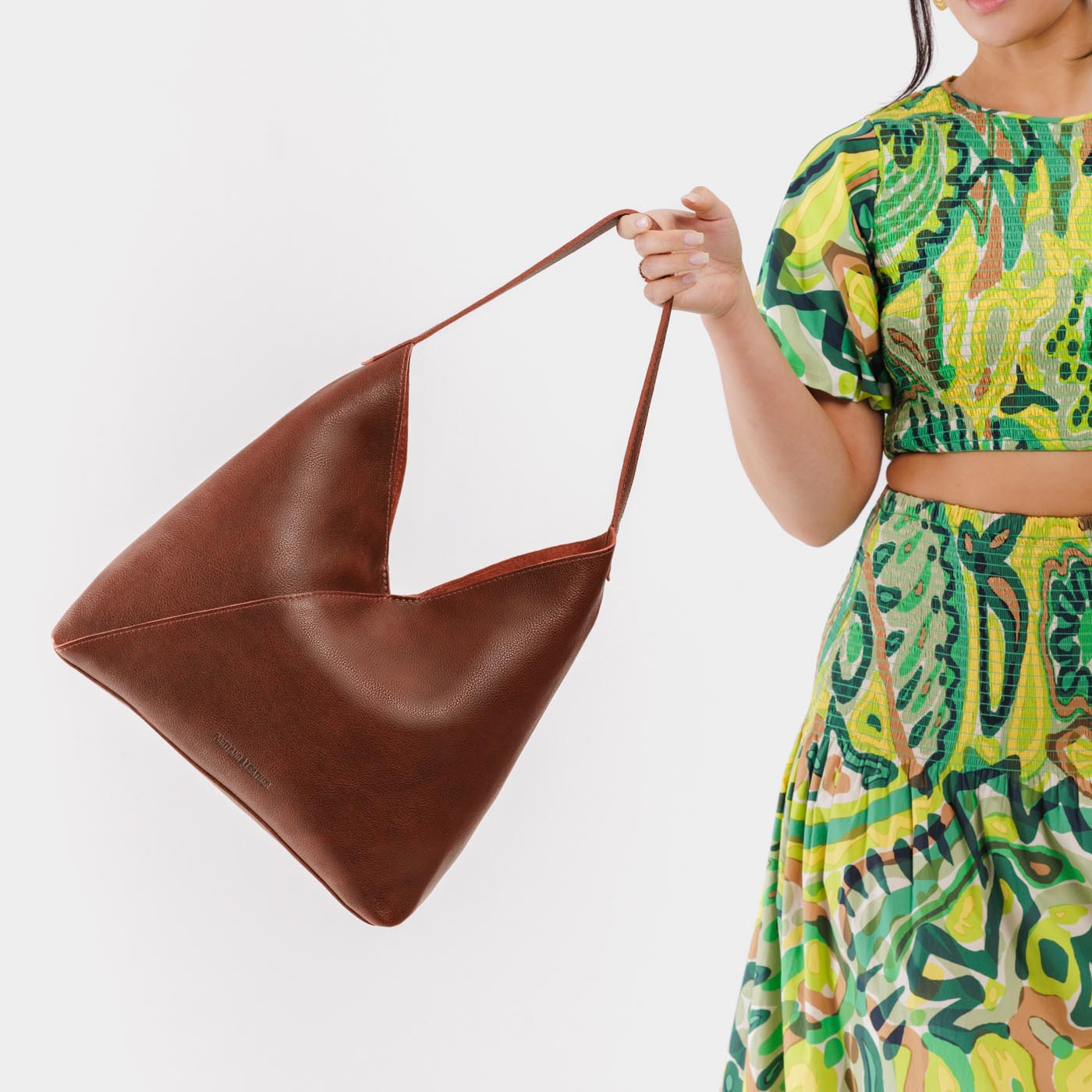 Naomi Leather Shoulder Bag with Adjustable Strap & Magnetic Closure