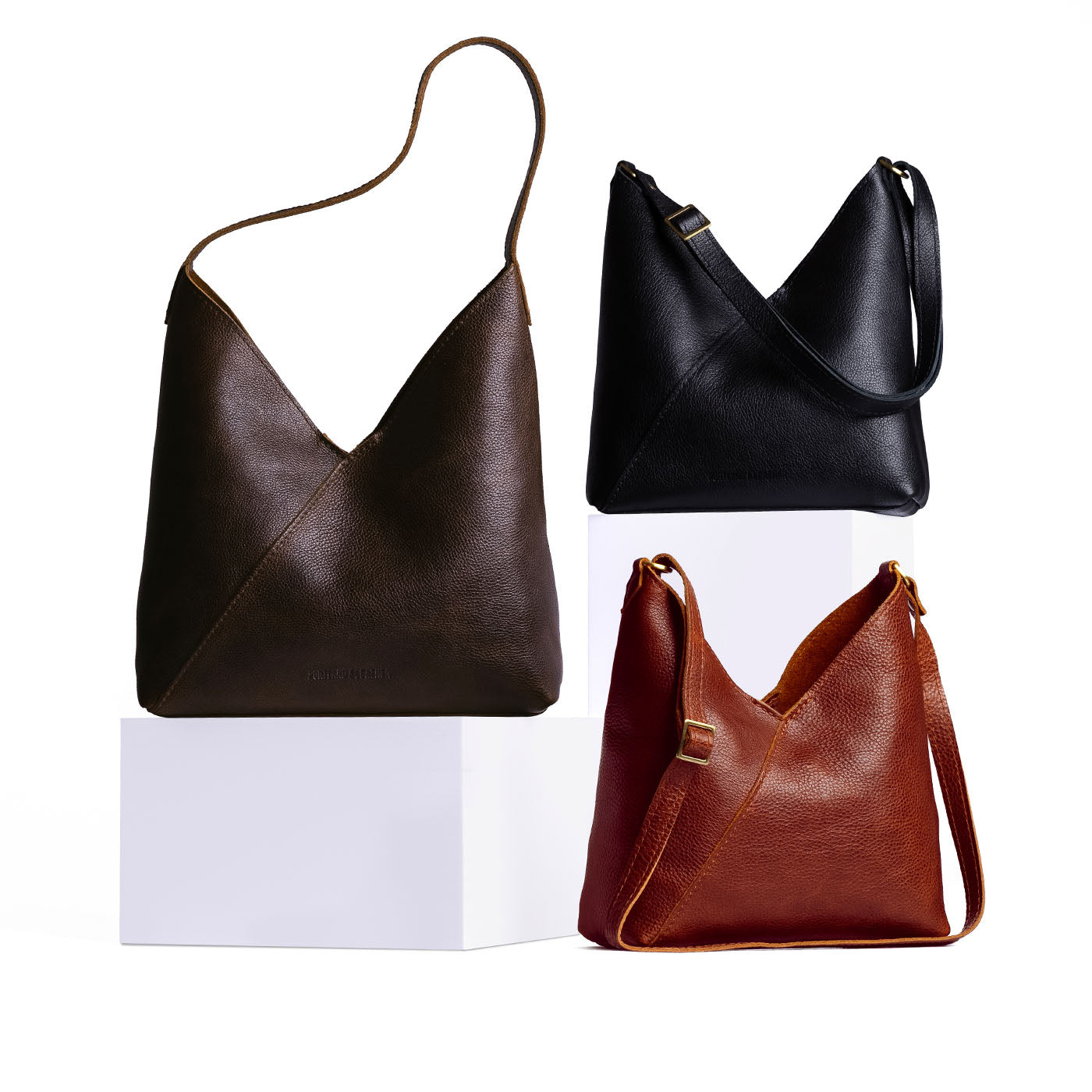Naomi Leather Shoulder Bag with Adjustable Strap & Magnetic Closure