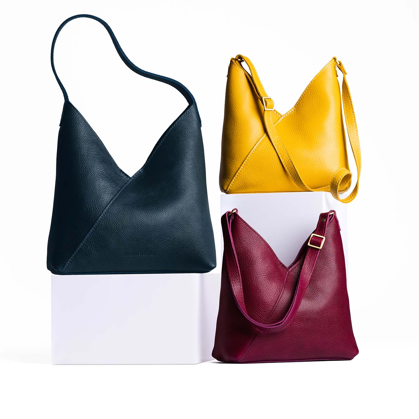 Naomi Leather Shoulder Bag with Adjustable Strap & Magnetic Closure