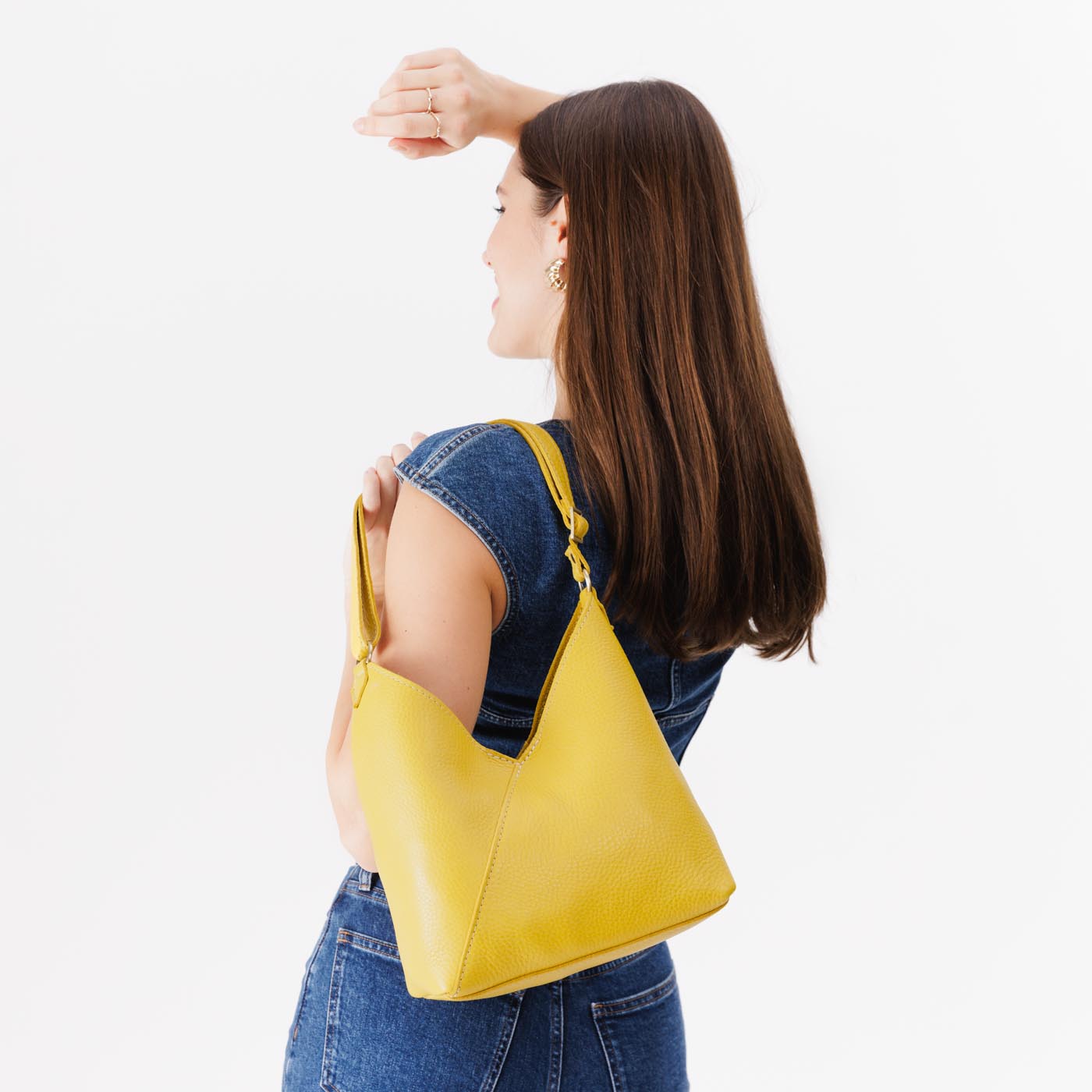 Naomi Leather Shoulder Bag with Adjustable Strap & Magnetic Closure
