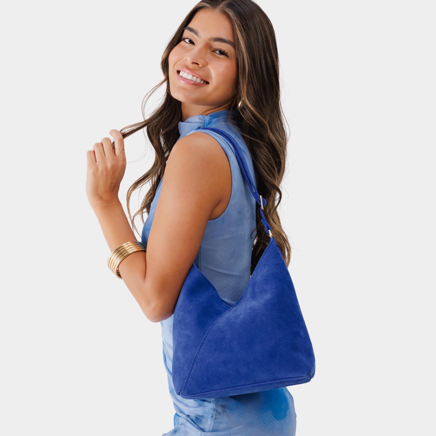 Naomi Leather Shoulder Bag with Adjustable Strap & Magnetic Closure