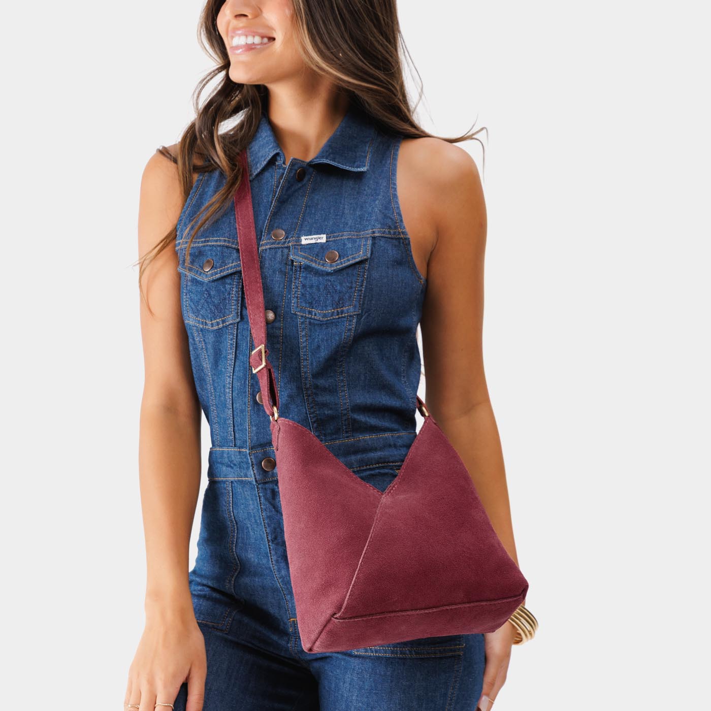 Naomi Leather Shoulder Bag with Adjustable Strap & Magnetic Closure