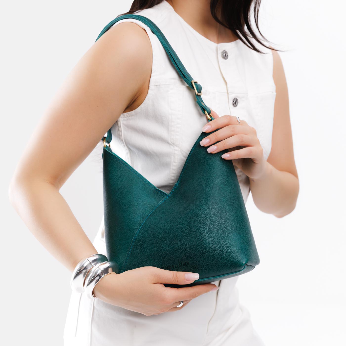 Naomi Leather Shoulder Bag with Adjustable Strap & Magnetic Closure
