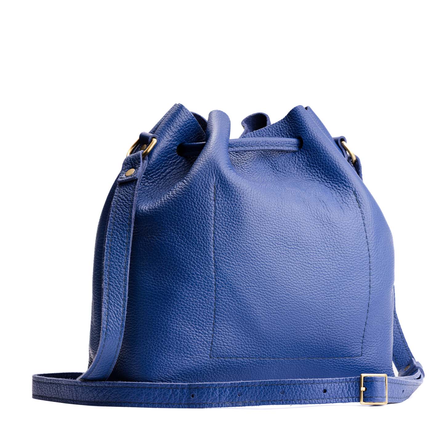 Leather Bucket Bag with Adjustable Crossbody Strap