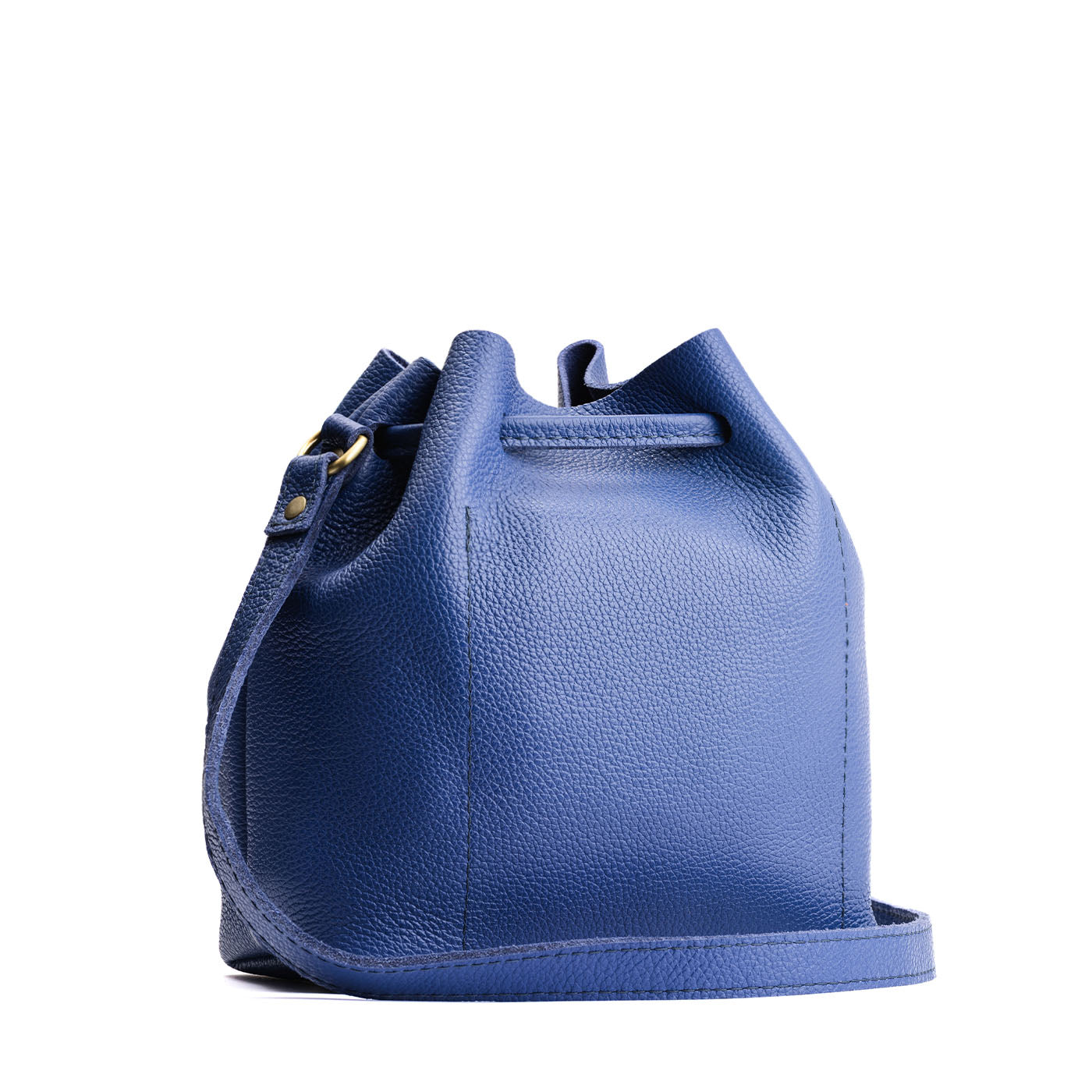 Leather Bucket Bag with Adjustable Crossbody Strap