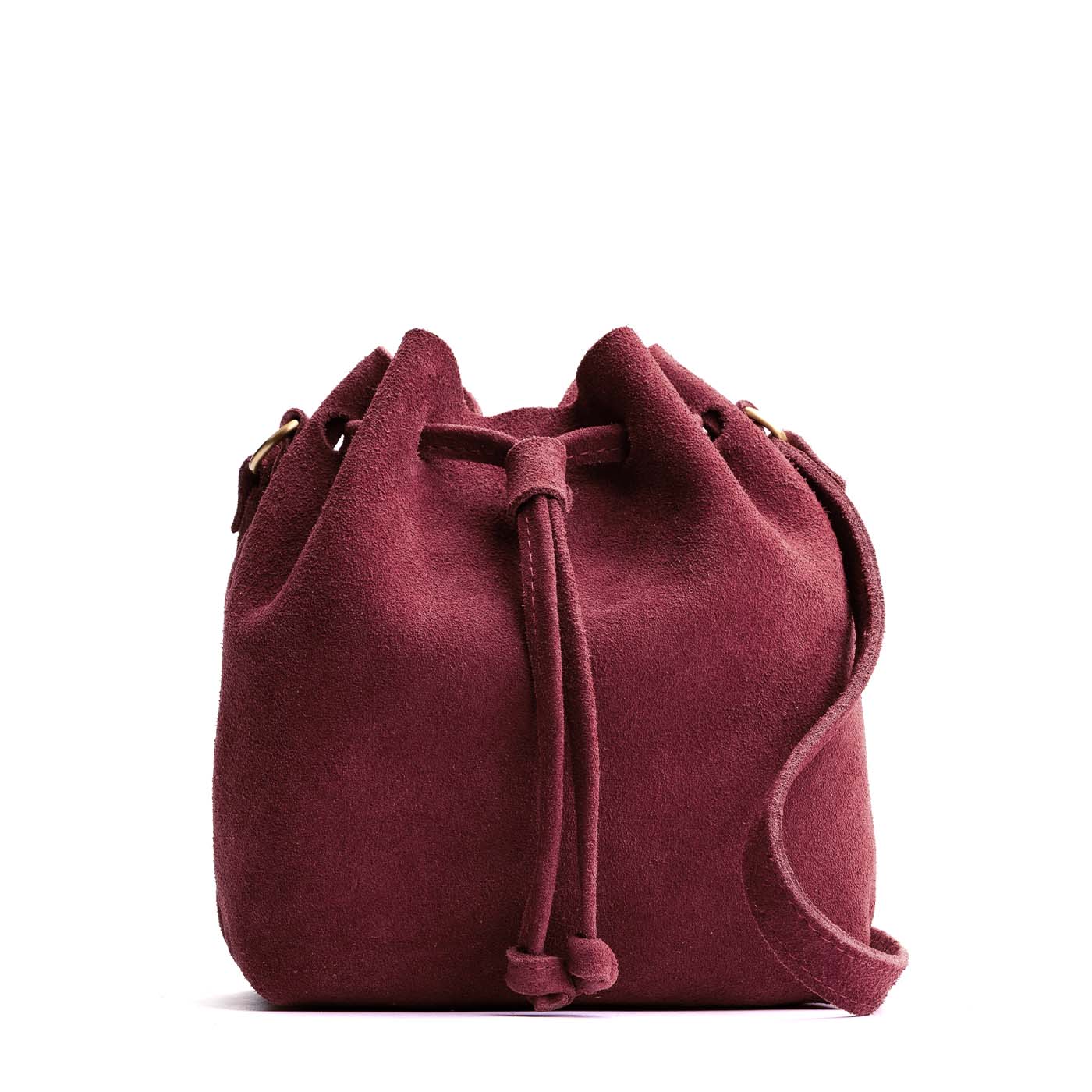 Leather Bucket Bag with Adjustable Crossbody Strap
