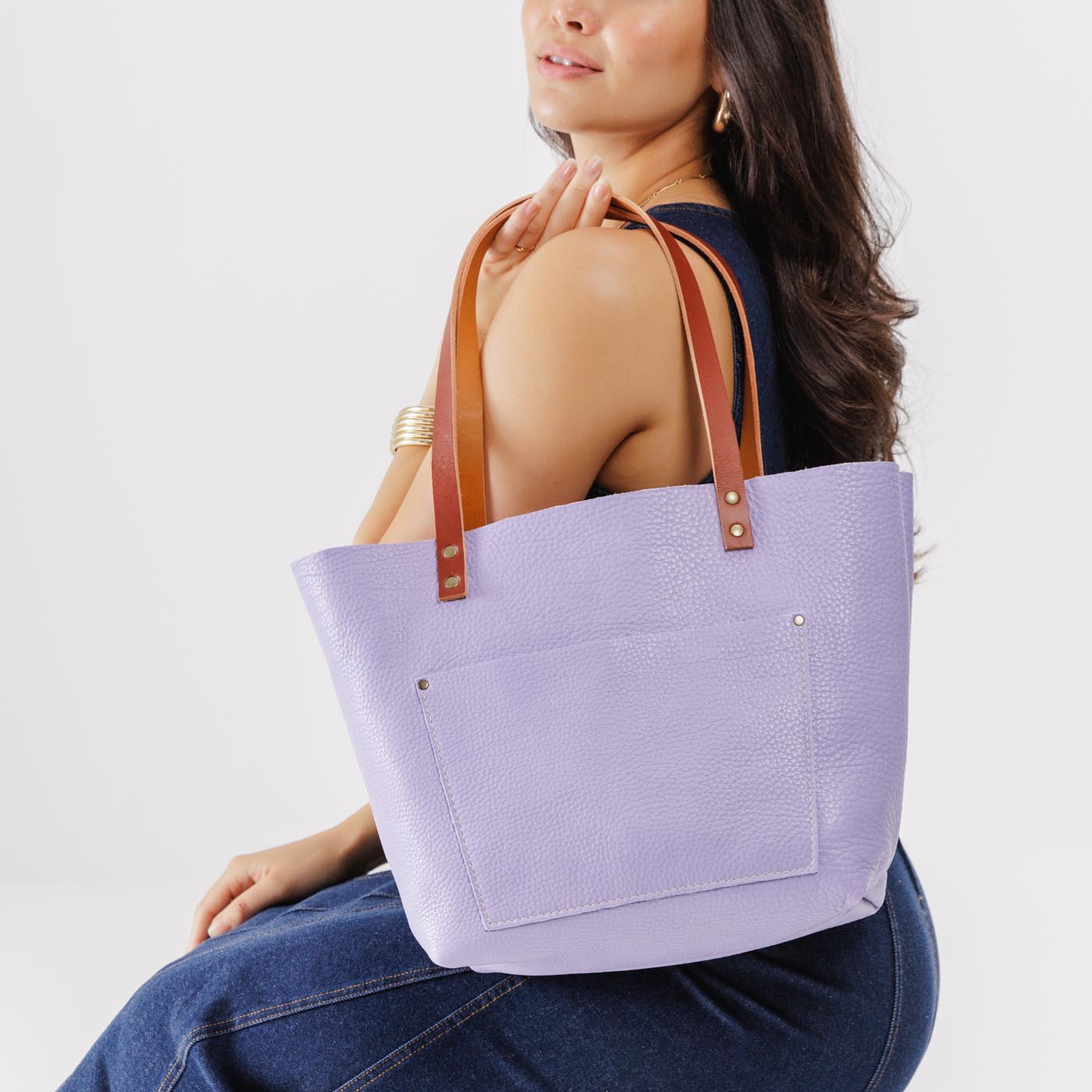 Limited Edition Handcrafted Leather Tote Bag with Pockets & Key Loop ...