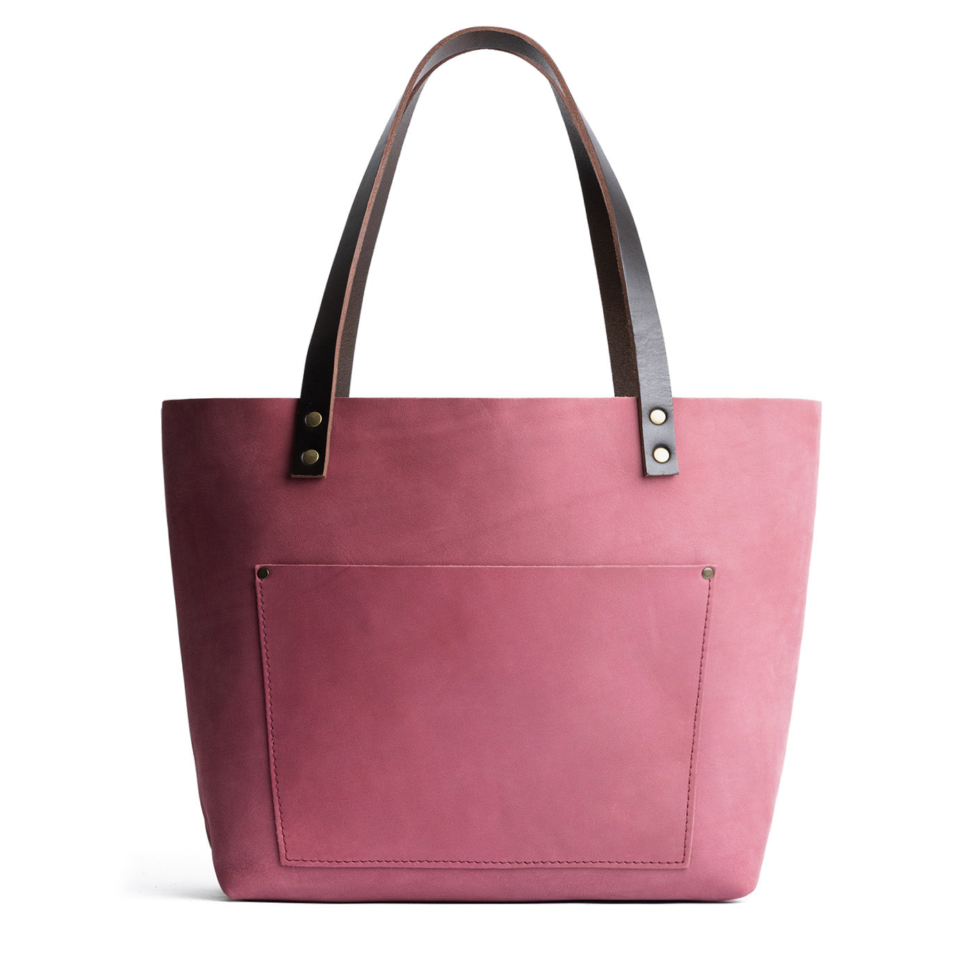 Handcrafted Leather Tote Bag with Brass Rivets & Key Loop - Portland ...