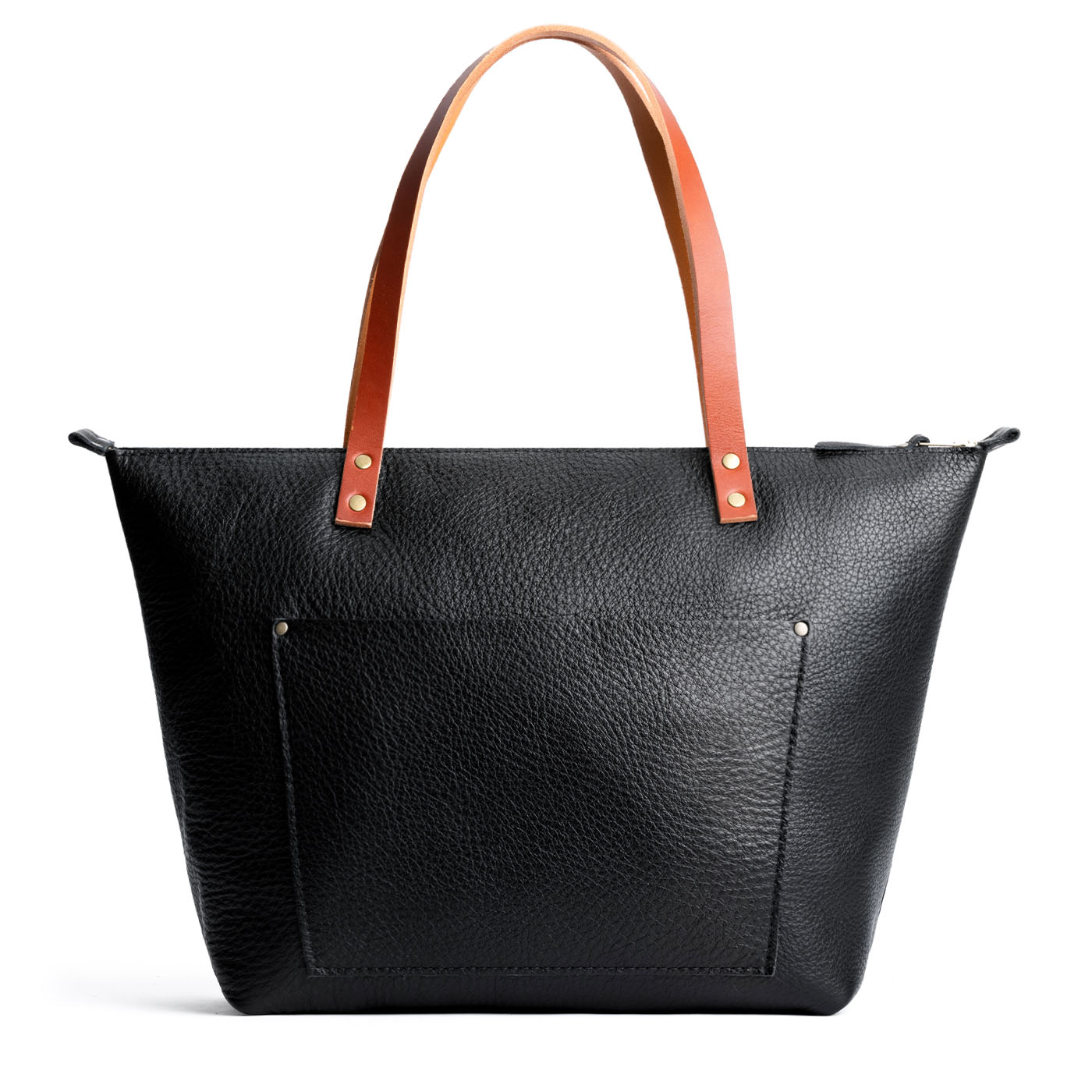 Handcrafted Leather Tote Bag with Brass Rivets & Key Loop - Portland ...