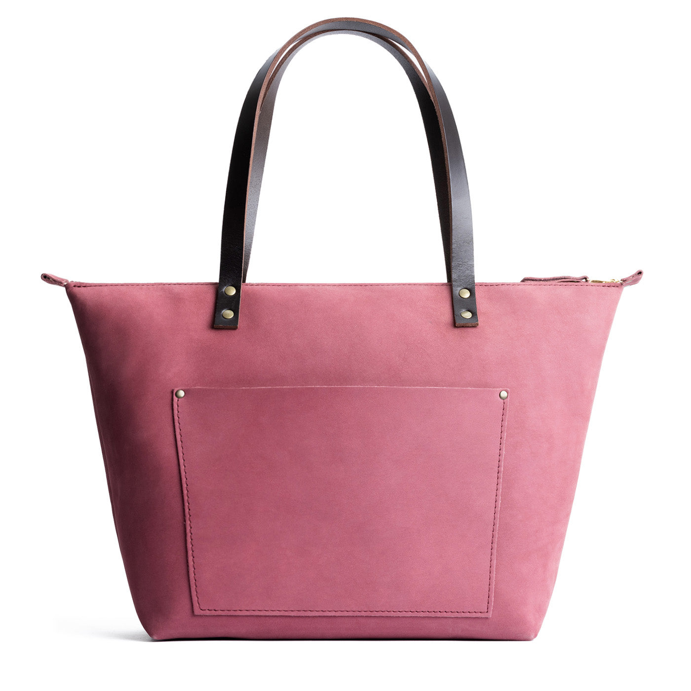 Handcrafted Leather Tote Bag with Brass Rivets & Key Loop - Portland ...