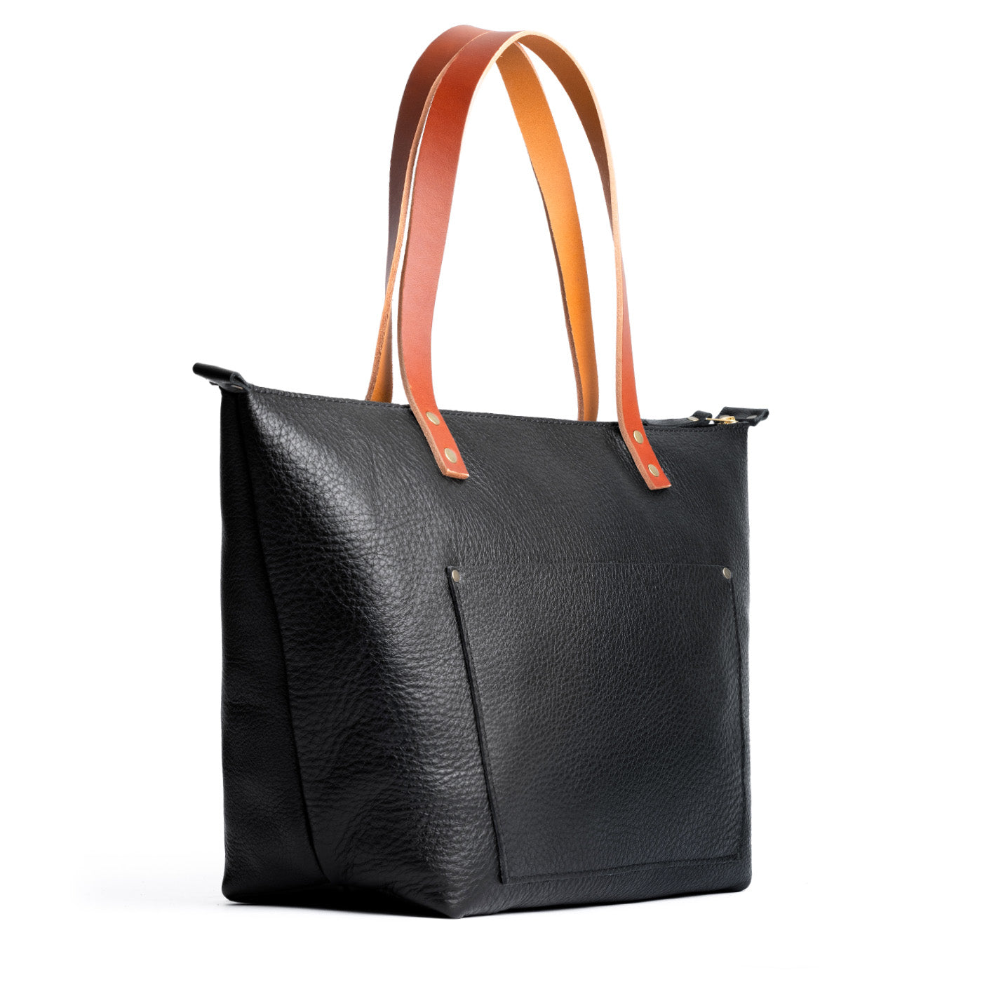 Handcrafted Leather Tote Bag with Brass Rivets & Key Loop - Portland ...