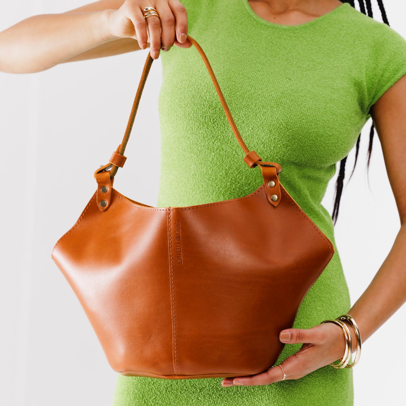 Leather Kangaroo Crossbody Bag with Adjustable Strap