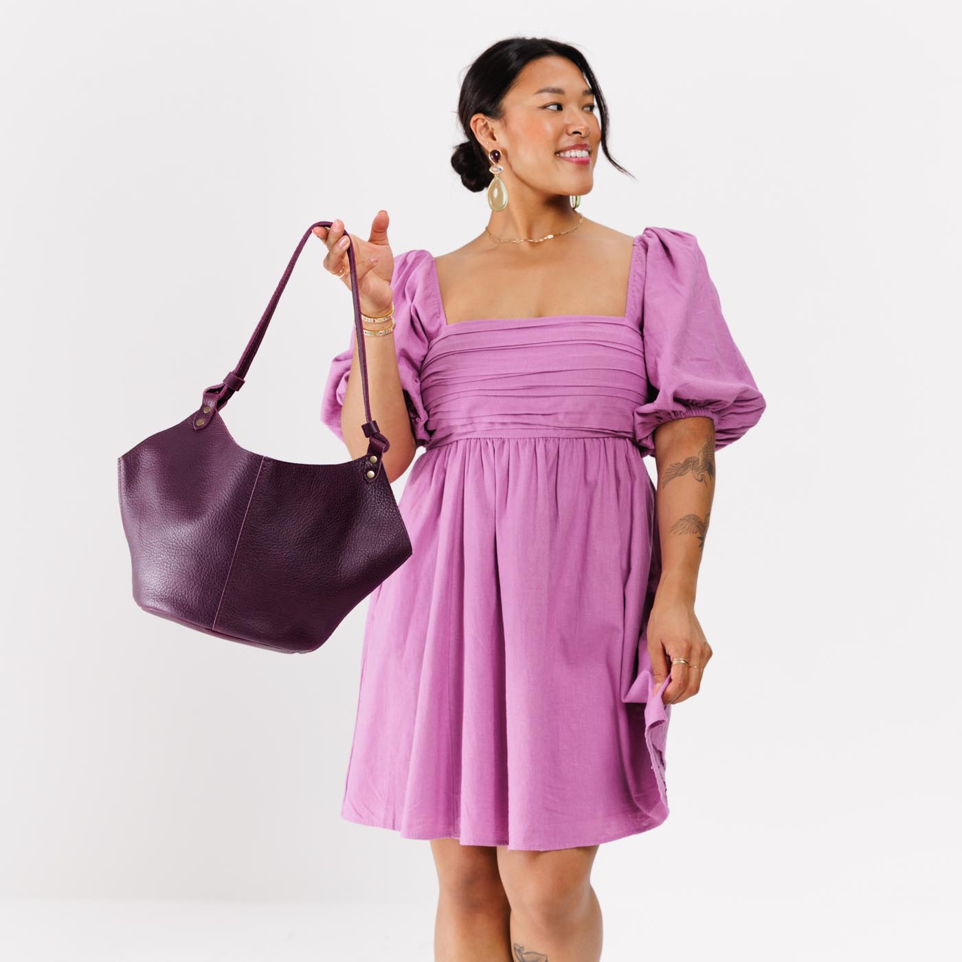 Leather Kangaroo Crossbody Bag with Adjustable Strap