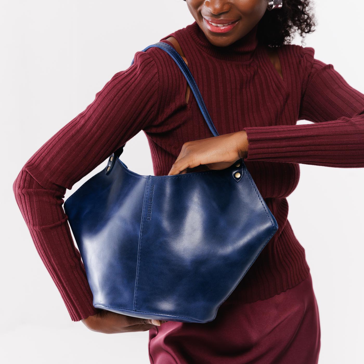 Leather Kangaroo Crossbody Bag with Adjustable Strap