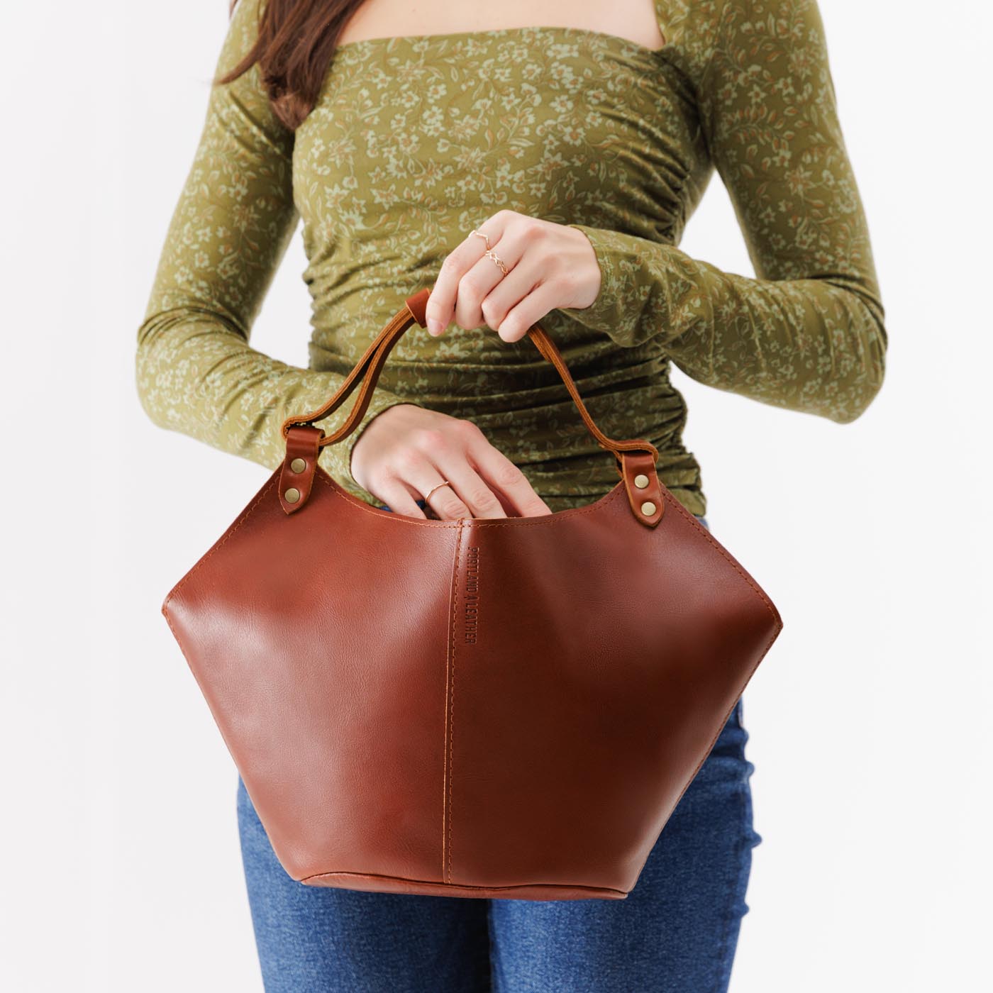 Leather Kangaroo Crossbody Bag with Adjustable Strap