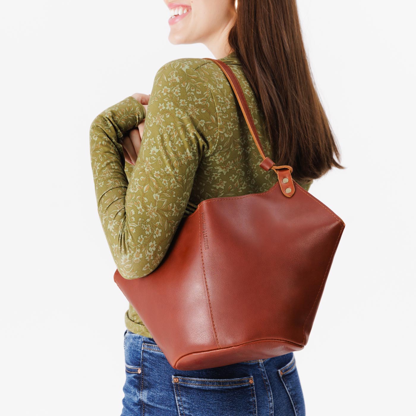 Leather Kangaroo Crossbody Bag with Adjustable Strap