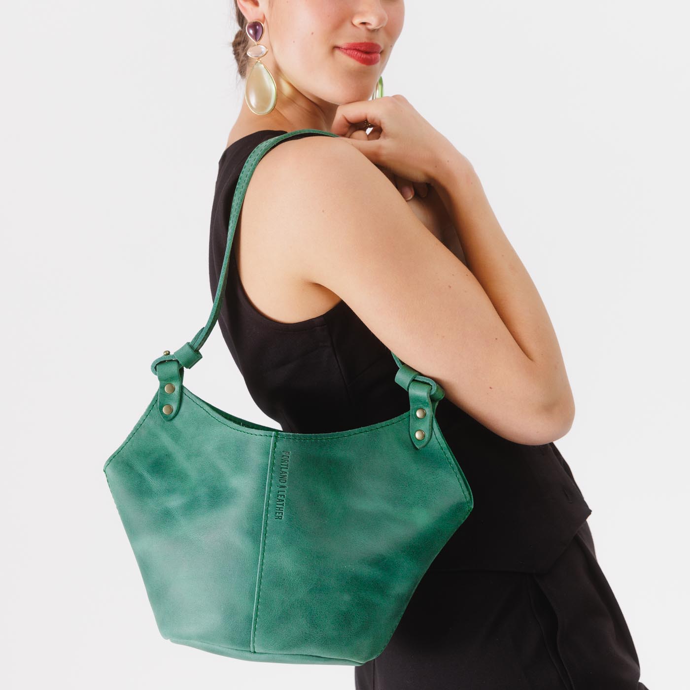 Leather Kangaroo Crossbody Bag with Adjustable Strap
