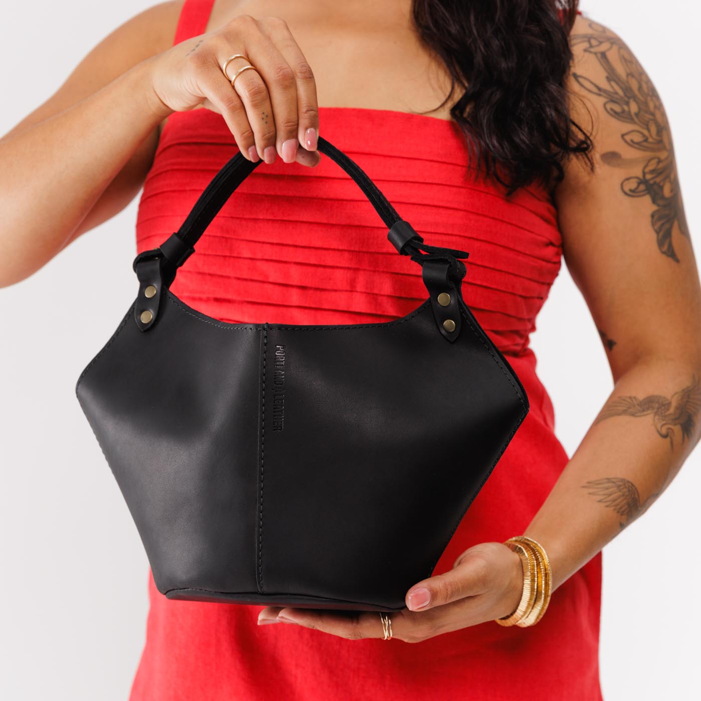 Leather Kangaroo Crossbody Bag with Adjustable Strap