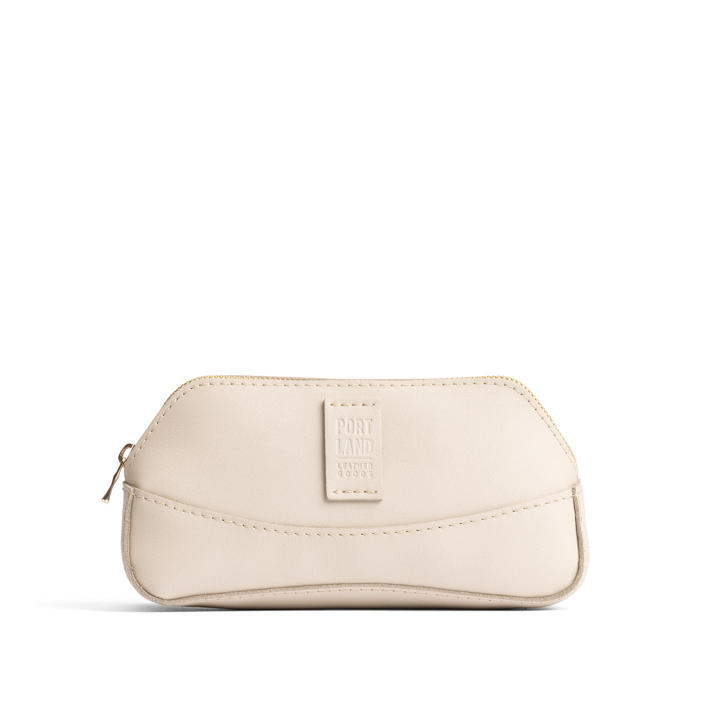 Handcrafted Leather Zipper Pouch - PLG Artisan Bag with Wide Opening