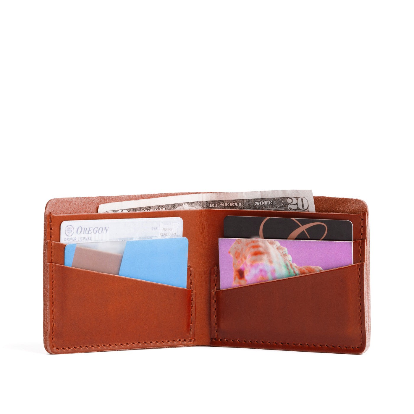 Full-Grain Leather Bifold Wallet – Holds 12 Cards, Slim Design