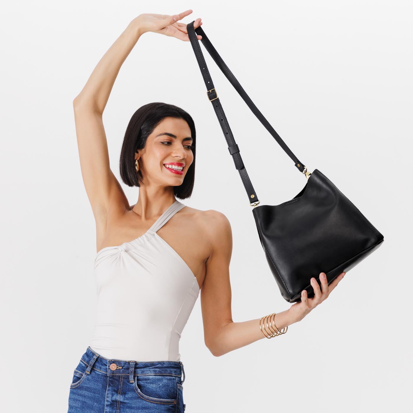 Butterfly Bucket Bag with Adjustable Crossbody Strap - Almost Perfect ...