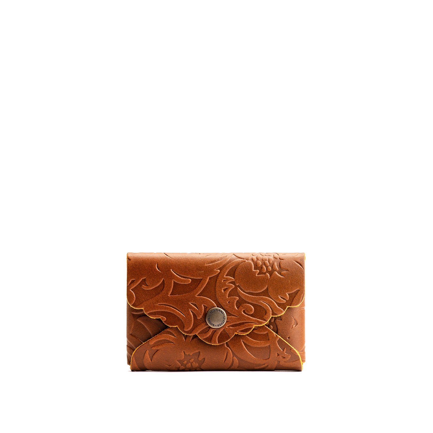 Daisy Plus Wallet with Scalloped Edge & Snap Closure