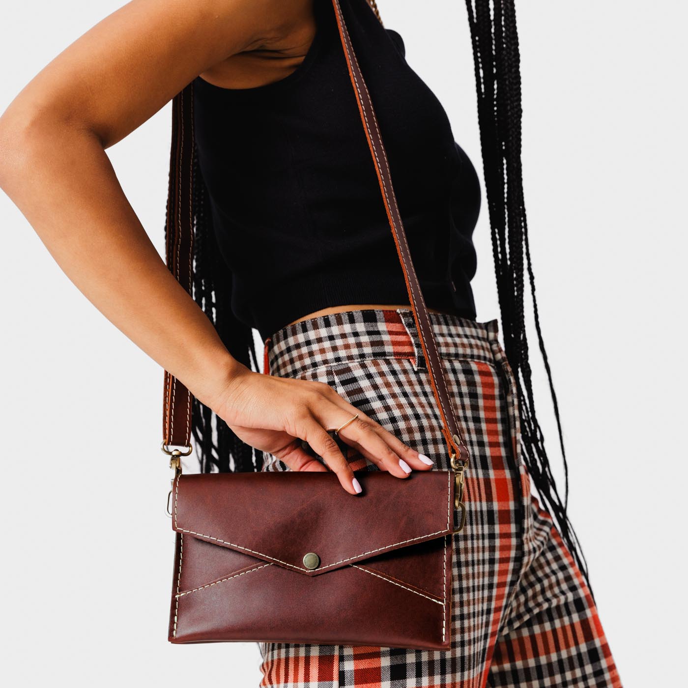 Convertible Envelope Crossbody Bag with Removable Straps & Card Slots