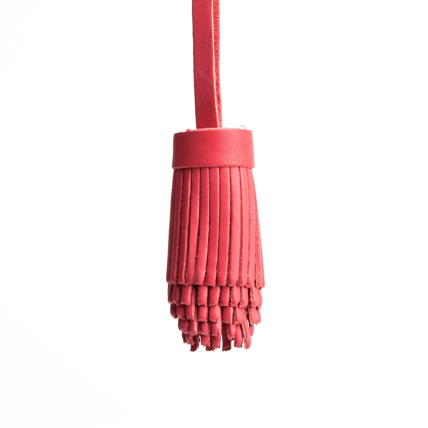Pom Tassel Keychain for Bags - Leather Fringe Charm