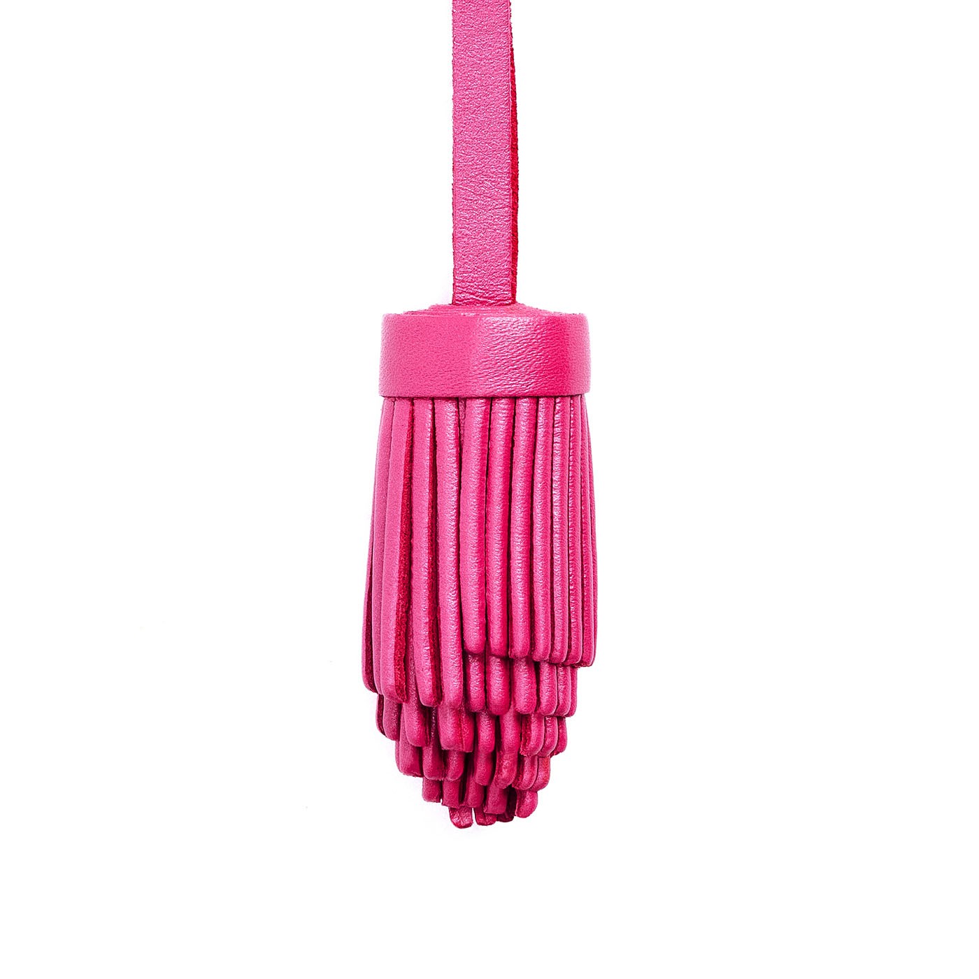 Pom Tassel Keychain for Bags - Leather Fringe Charm