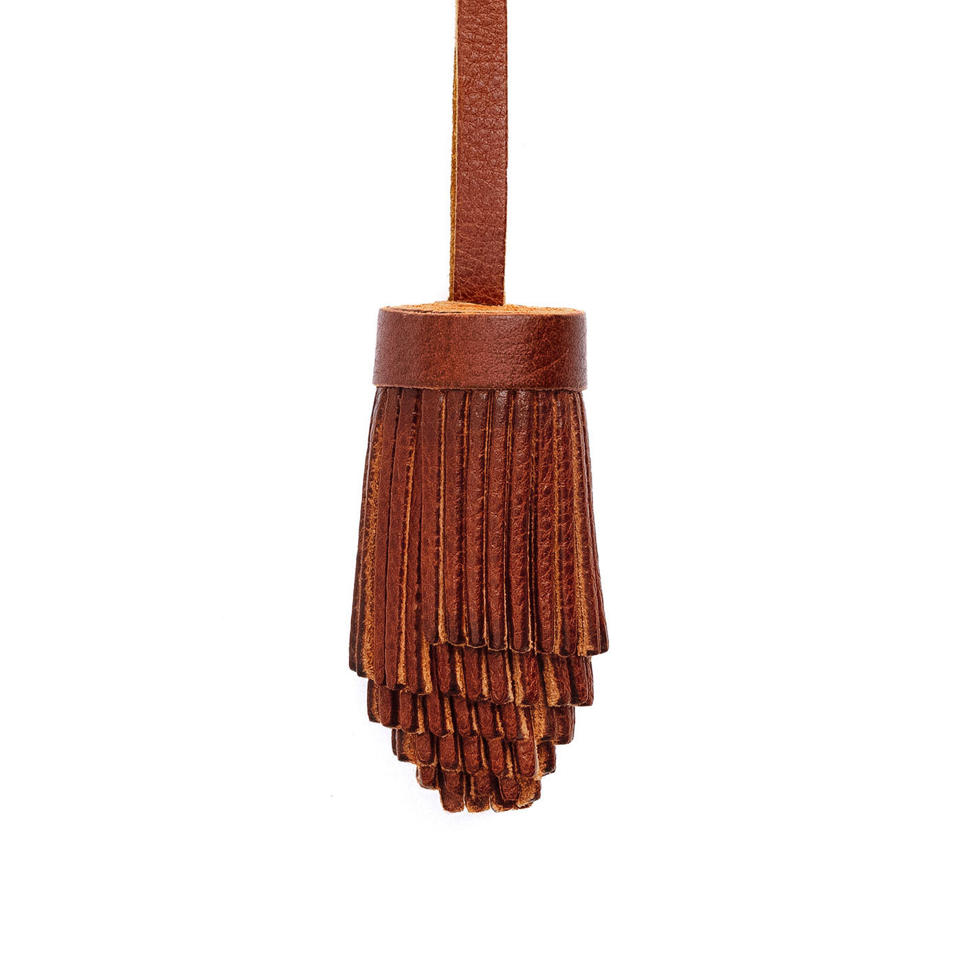 Pom Tassel Keychain for Bags - Leather Fringe Charm