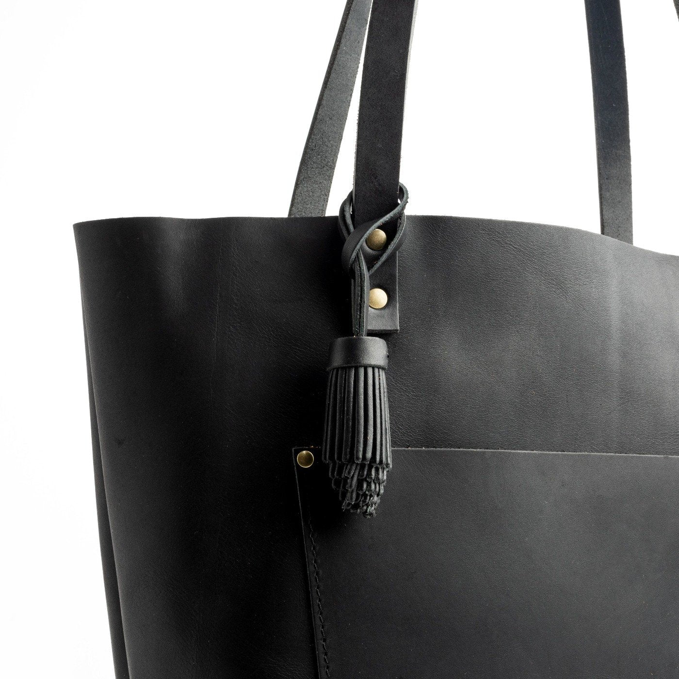 Pom Tassel Keychain for Bags - Leather Fringe Charm