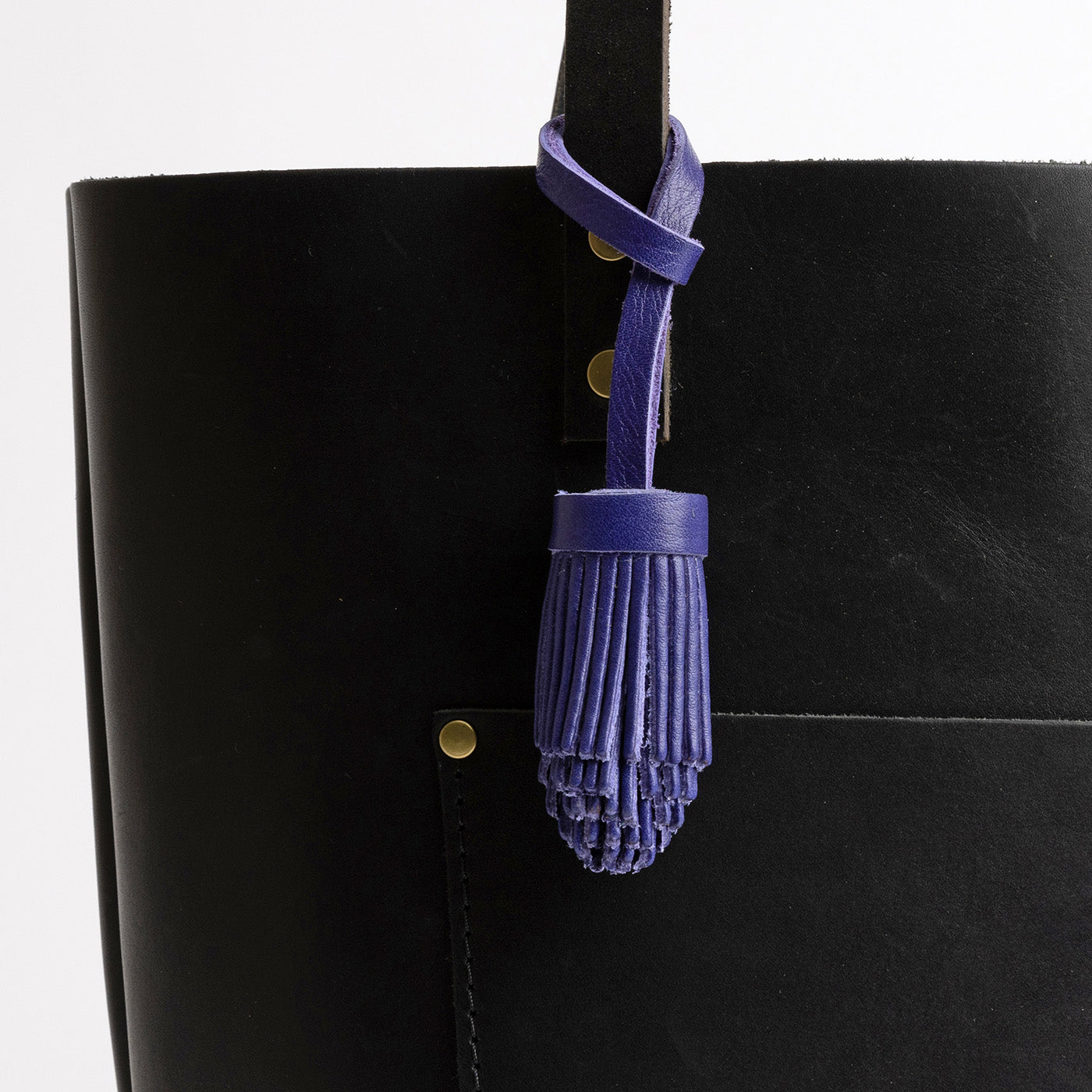 Pom Tassel Keychain for Bags - Leather Fringe Charm