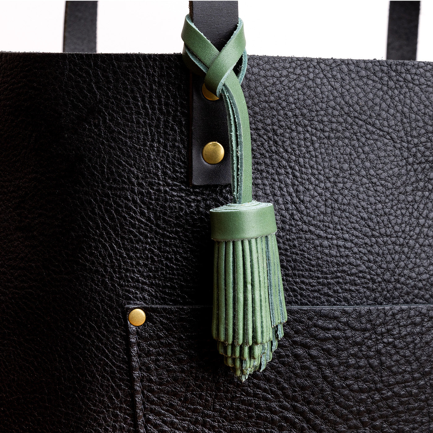 Pom Tassel Keychain for Bags - Leather Fringe Charm