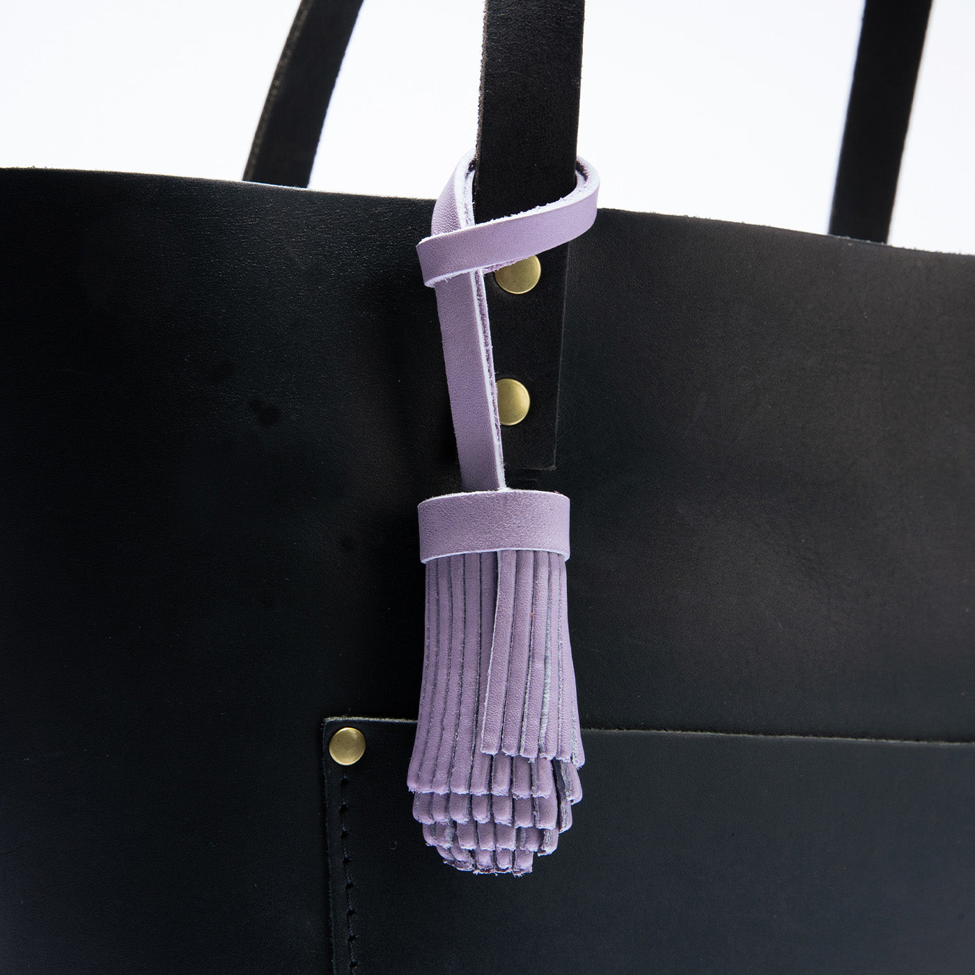Pom Tassel Keychain for Bags - Leather Fringe Charm