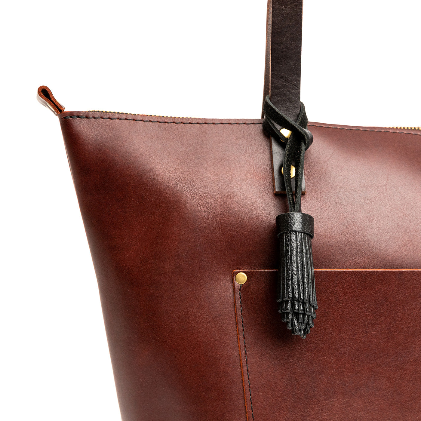Pom Tassel Keychain for Bags - Leather Fringe Charm