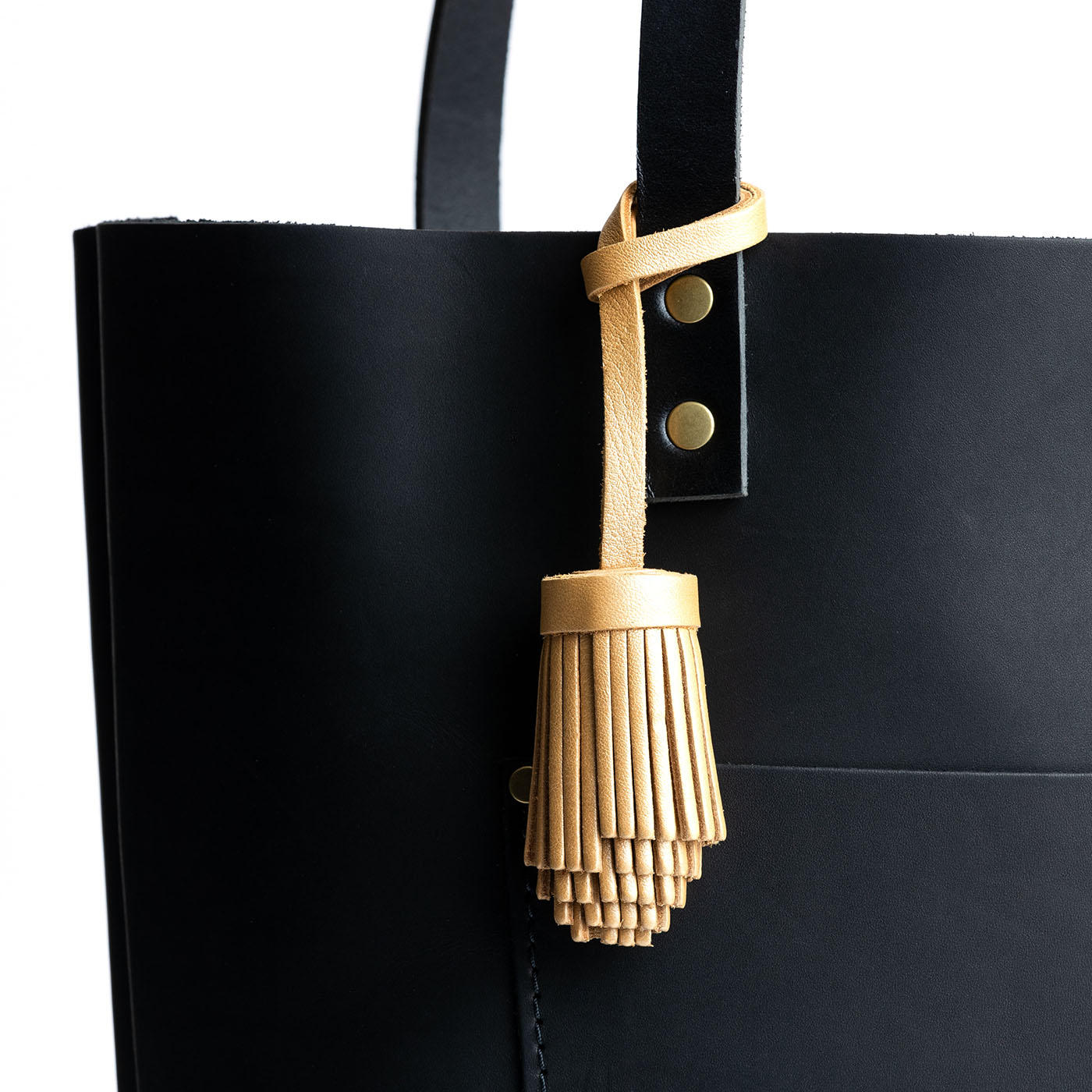 Pom Tassel Keychain for Bags - Leather Fringe Charm