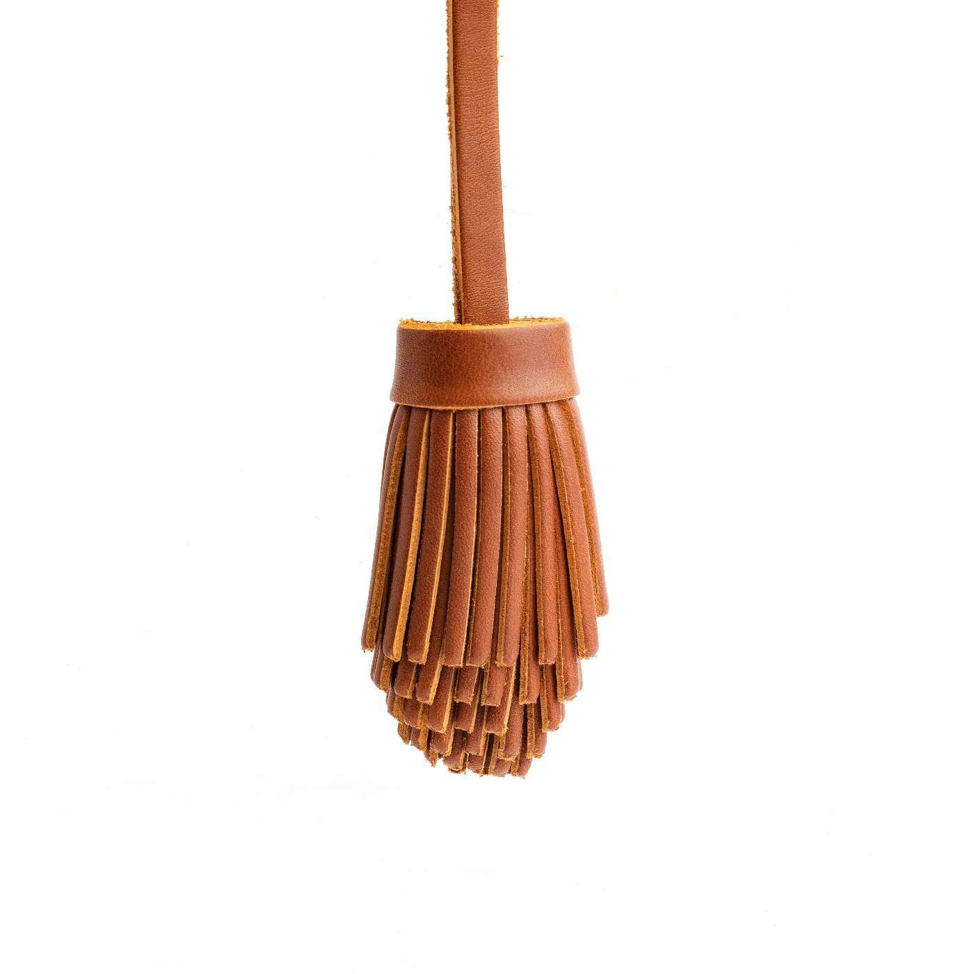 Pom Tassel Keychain for Bags - Leather Fringe Charm